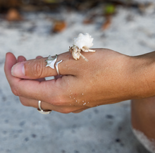 Load image into Gallery viewer, Mother of Pearl Manta Ray Ring | Waterproof Ocean Jewellery