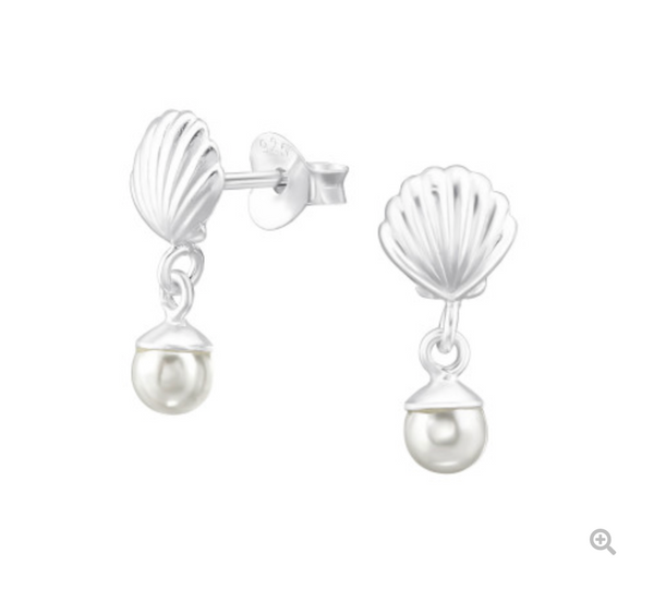 seashell studs, shell studs, seashell earrings, shell earrings, ocean jewellery, 