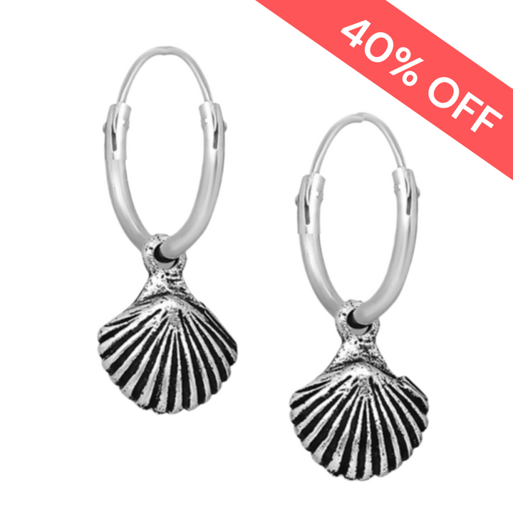 Seashell Hoops