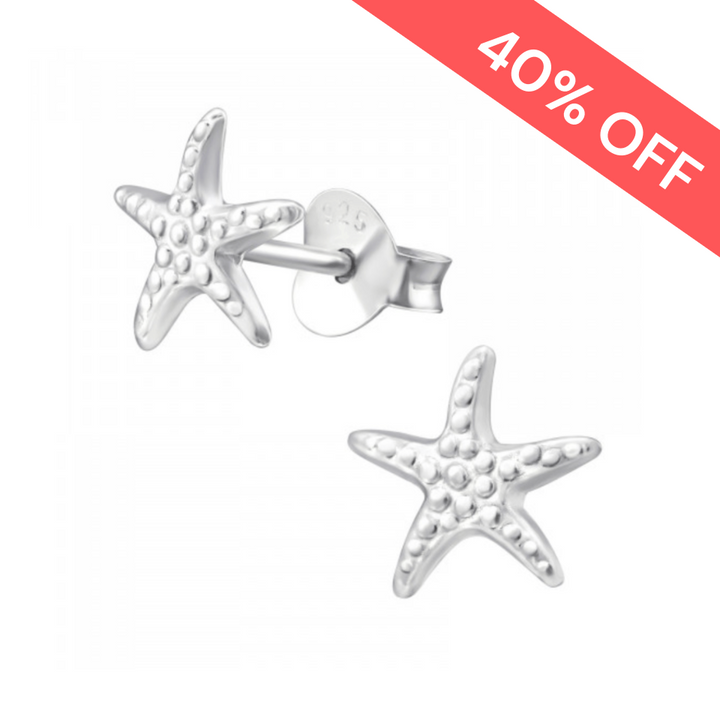 Starfish Stud Earrings – Sterling Silver Ocean-Inspired Studs