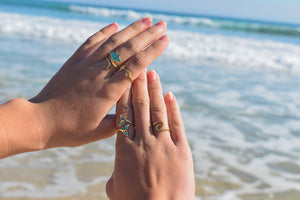 Seashell and Starfish Ring