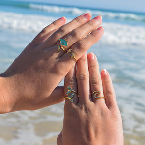 Gold Whale Tail Ring