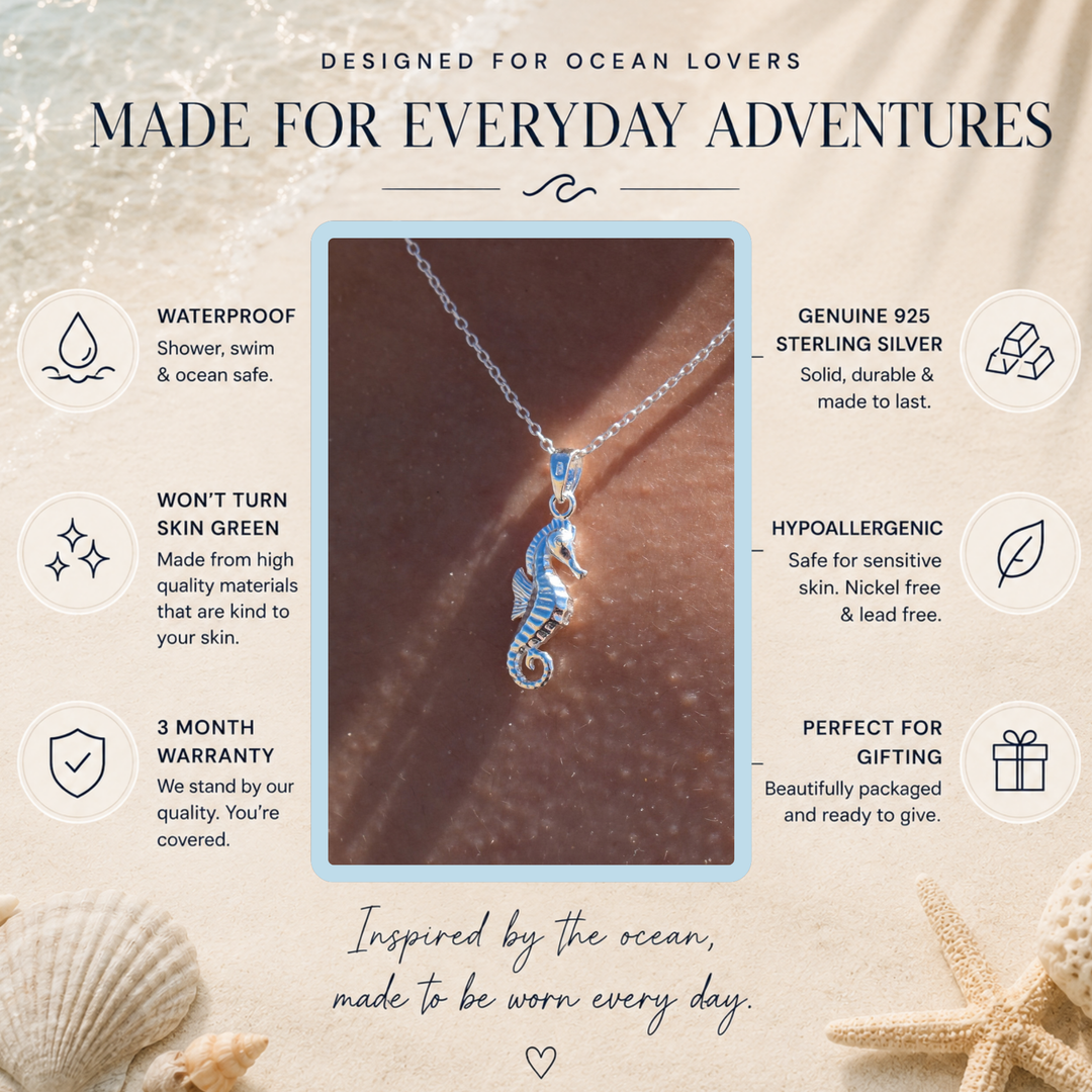 Seahorse Necklace | Sterling Silver