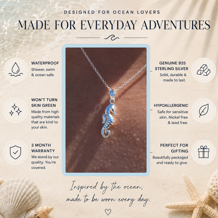 Seahorse Necklace | Sterling Silver