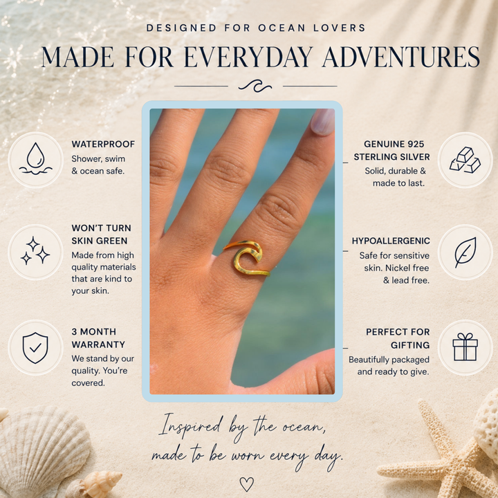 Gold Vermeil Wave Ring