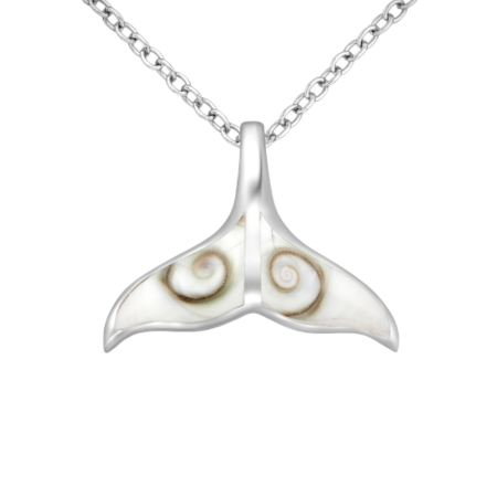 Shiva Shell Whale Tail Necklace | Sterling Silver