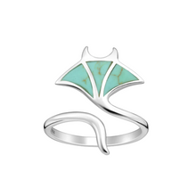Load image into Gallery viewer, Turquoise Manta Ray Ring