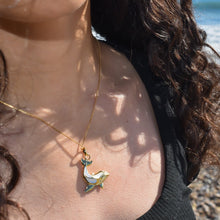Load image into Gallery viewer, Gold Humpback Whale Necklace | Mother of Pearl Shell