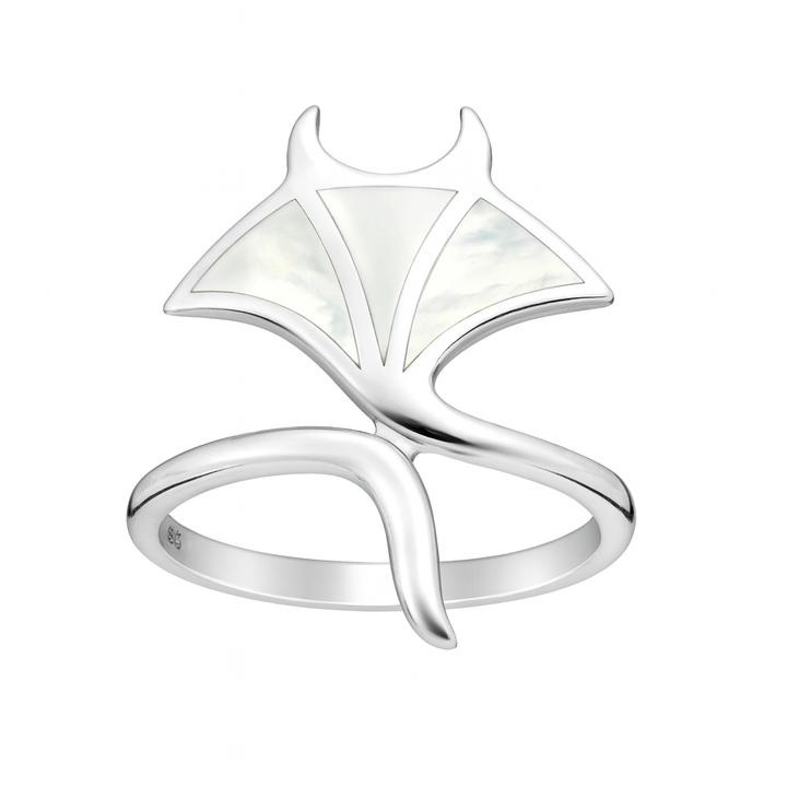 Mother of Pearl Manta Ray Ring