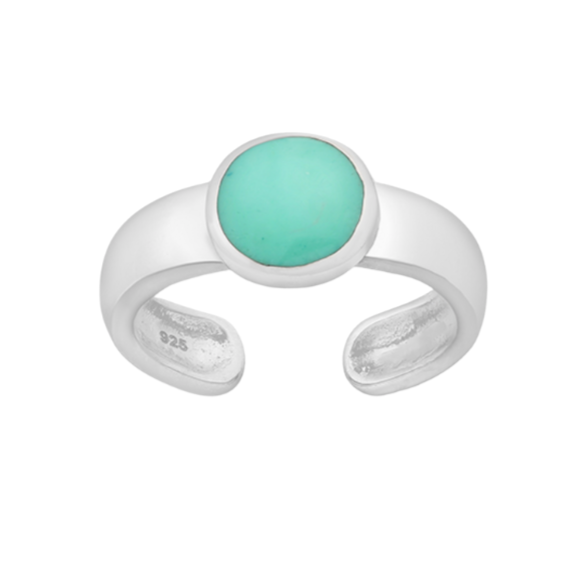 Green Turquoise Toe Ring