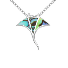 Load image into Gallery viewer, Paua Shell Manta Ray Necklace