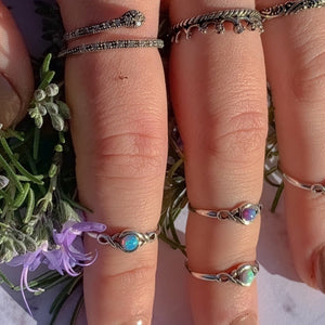 Blue Opal Toe Ring