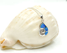 Load image into Gallery viewer, Blue Opal Shell Necklace
