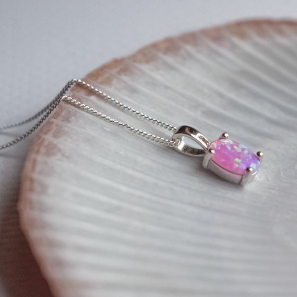 Nova Pink Opal Necklace