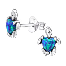 Load image into Gallery viewer, Green Turtle Ear Studs