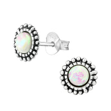 Load image into Gallery viewer, White Opalite Ear Studs