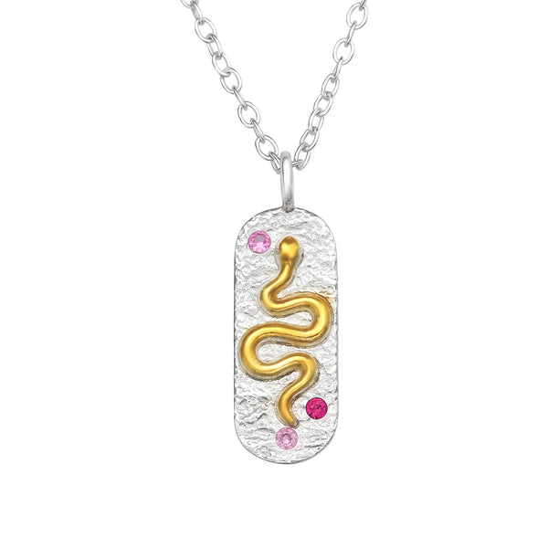Snake Necklace, Snake Jewellery, Snake Pendant, Protection Necklace, Gold Snake, Silver Serpent, Nature Jewellery, Gift for Her