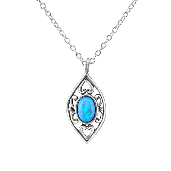 Marquee Blue Opal Necklace