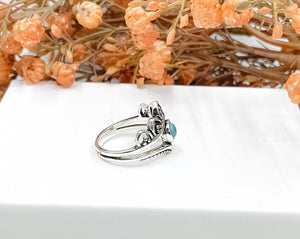 Beaded Boho Turquoise Ring