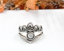 Load image into Gallery viewer, Beaded Boho Moonstone Ring