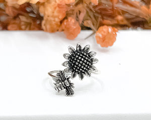 Bee and Sunflower Ring