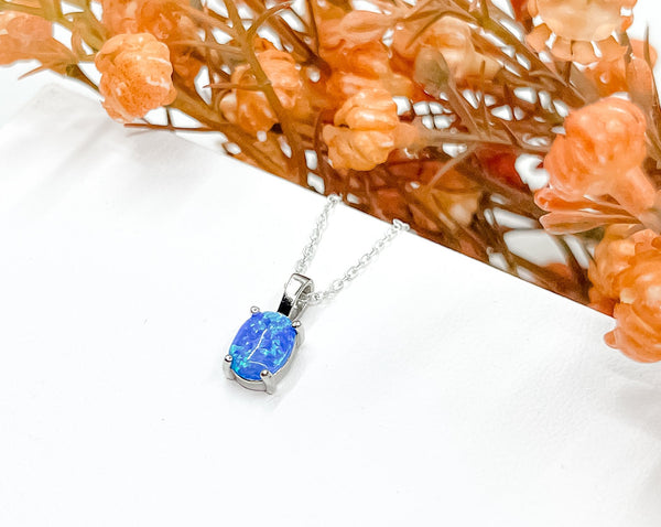 Nova Blue Opal Necklace