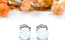Load image into Gallery viewer, White Opal Ear Studs