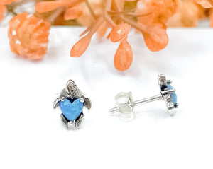 Blue Turtle Ear Studs