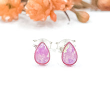 Load image into Gallery viewer, Pink Opalite Pear Ear Studs