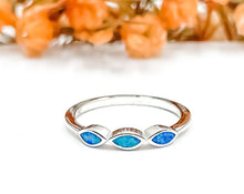 Load image into Gallery viewer, Stacking Blue Opal Ring