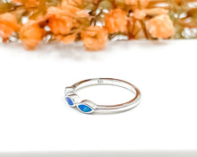 Load image into Gallery viewer, Stacking Blue Opal Ring