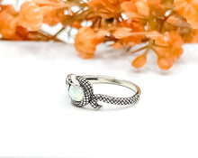 Load image into Gallery viewer, Snake and White Opal Ring
