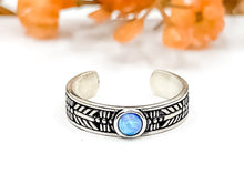 Load image into Gallery viewer, Blue Opal Pattern Toe Ring