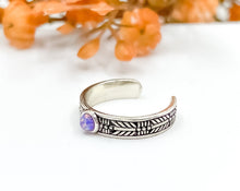 Load image into Gallery viewer, Patterned Pink Opal Toe Ring