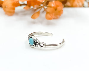 Turquoise Toe Ring - Midi Ring