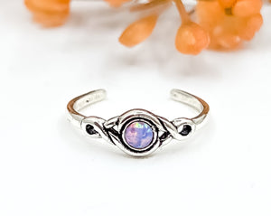 Pink Opal Toe Ring - Midi Ring