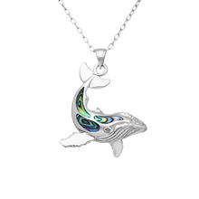 Load image into Gallery viewer, abalone humpback whale necklace