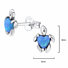 Load image into Gallery viewer, Blue Turtle Ear Studs