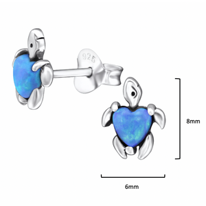 Blue Turtle Ear Studs