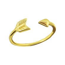 Load image into Gallery viewer, Gold Arrow Toe Ring