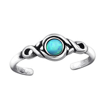 Load image into Gallery viewer, Blue Opal Toe Ring