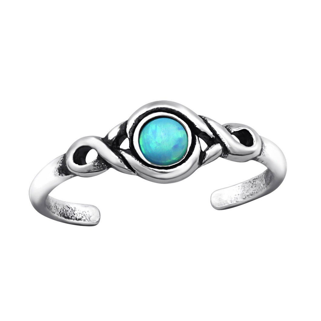 Blue Opal Toe Ring