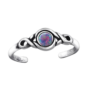 Pink Opal Toe Ring - Midi Ring
