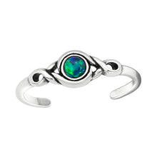 Load image into Gallery viewer, Green Opal Toe Ring - Midi Ring