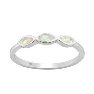 Stacking White Opal Ring