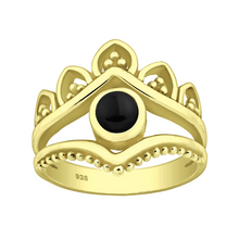 Load image into Gallery viewer, Gold Crown Ring