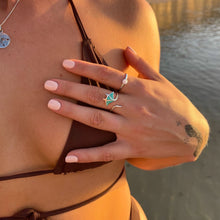 Load image into Gallery viewer, turquoise manta ray ring
